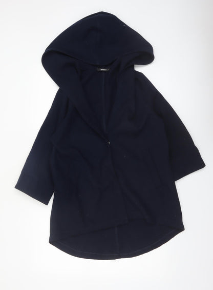 Addax Women’s Navy Blue Hooded Mid-Length Coat Size S