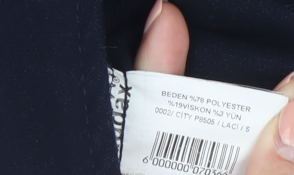 Addax Women’s Navy Blue Hooded Mid-Length Coat Size S