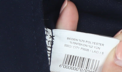 Addax Women’s Navy Blue Hooded Mid-Length Coat Size S