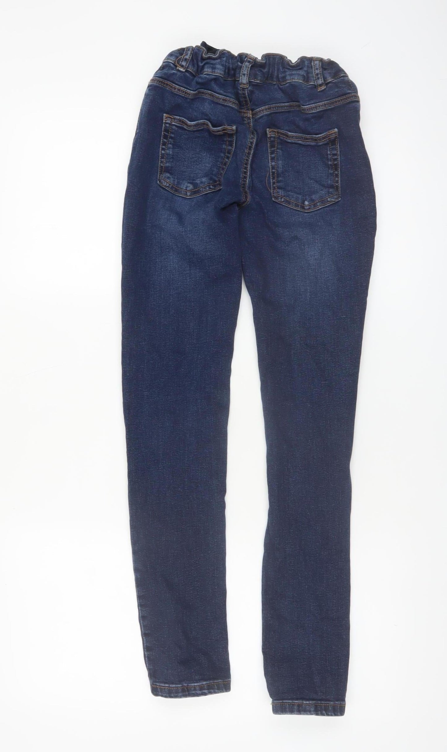 Denim Co Boys Blue Skinny Jeans 12-13 Years Adjustable Waist Cotton