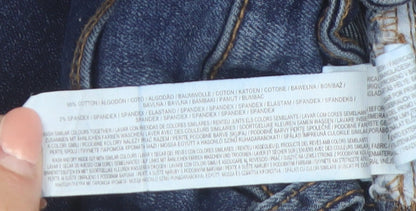 Denim Co Boys Blue Skinny Jeans 12-13 Years Adjustable Waist Cotton