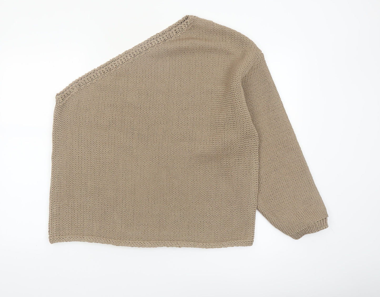 Marks and Spencer Women’s Beige Asymmetrical Knit Pullover Jumper XL