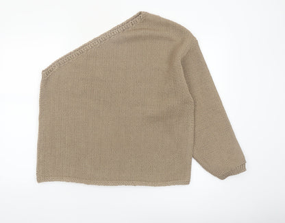 Marks and Spencer Women’s Beige Asymmetrical Knit Pullover Jumper XL
