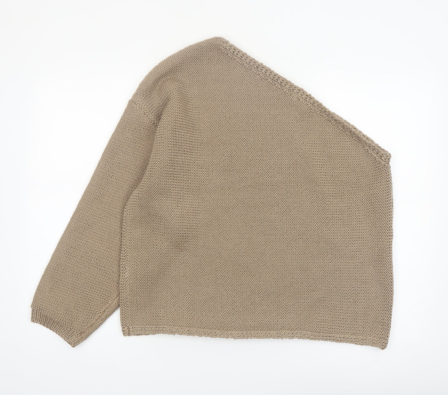 Marks and Spencer Women’s Beige Asymmetrical Knit Pullover Jumper XL