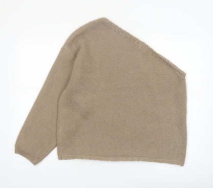 Marks and Spencer Women’s Beige Asymmetrical Knit Pullover Jumper XL