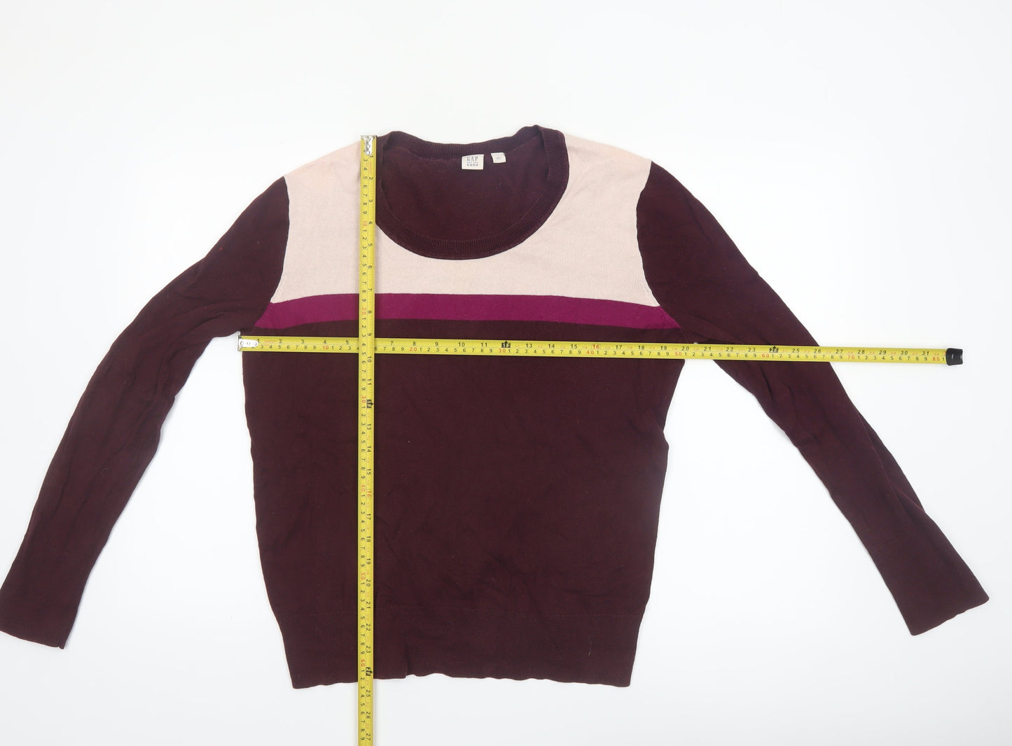 GAP Women's Multicoloured Cotton Pullover Jumper Size L