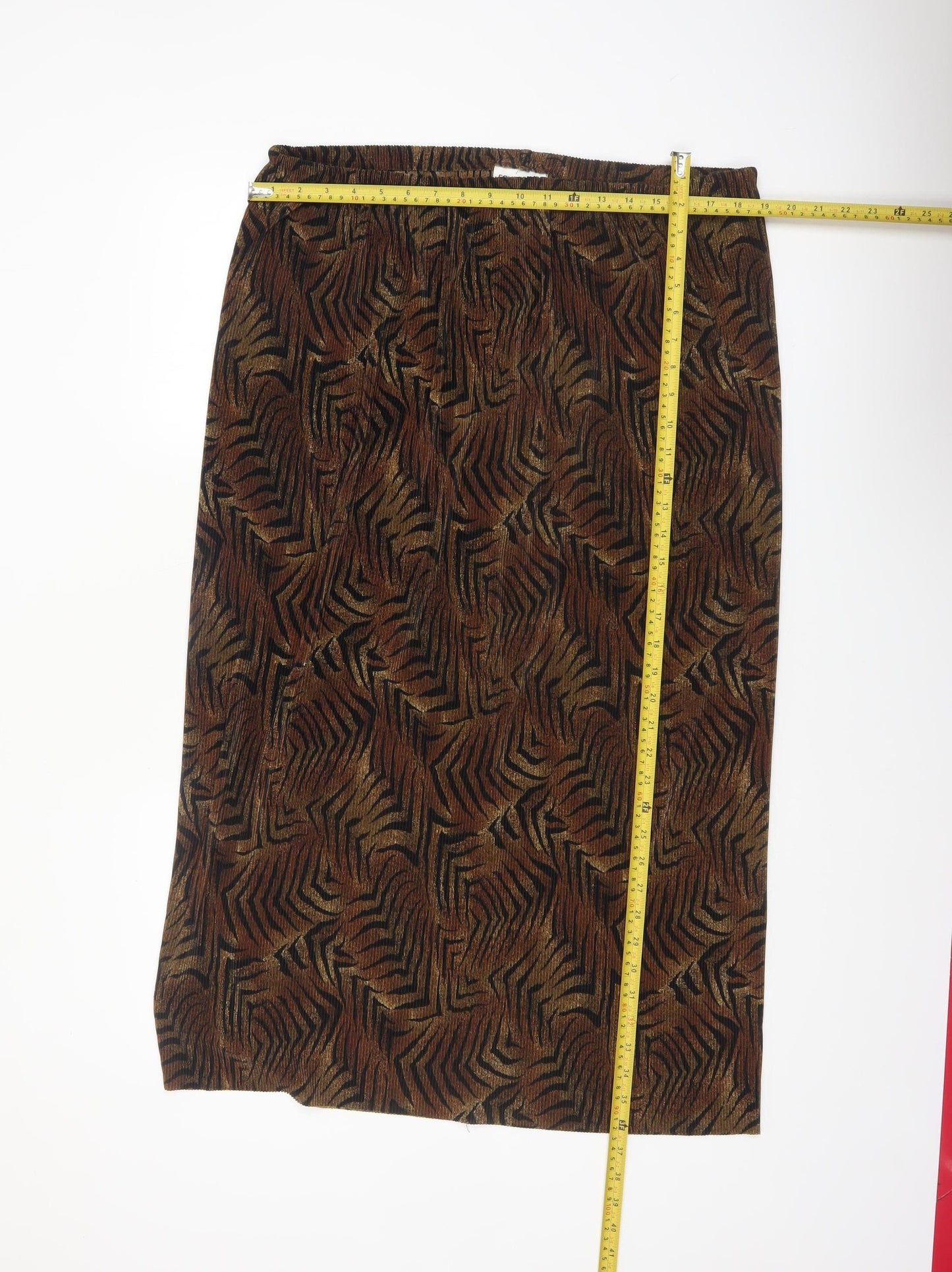 Foxy Lady Women's Brown Animal Print Midi Pencil Skirt Size 18