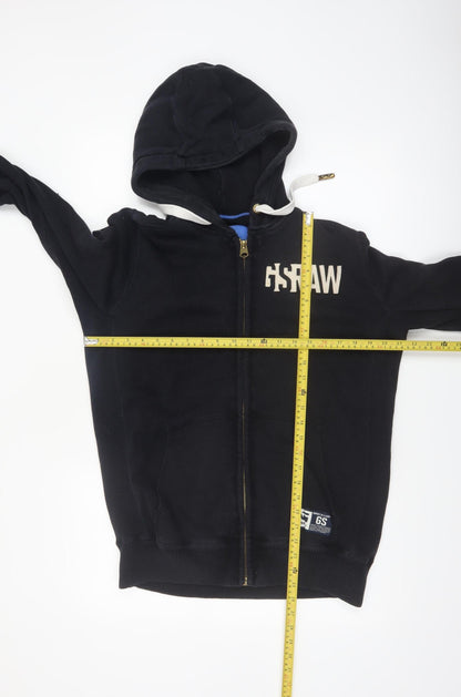 G-Star Raw Mens Black XL Full Zip Hoodie Sweatshirt