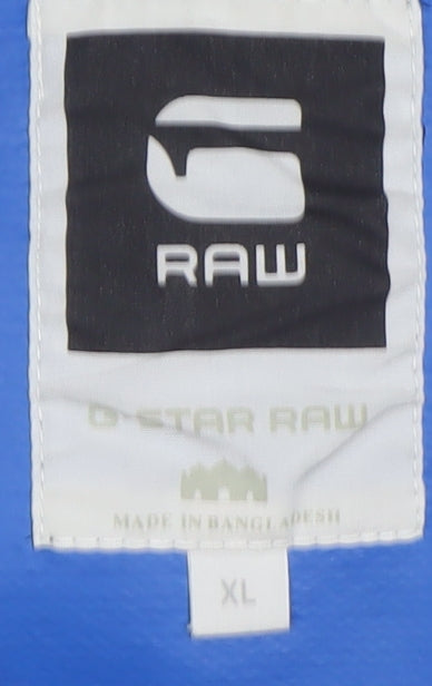 G-Star Raw Mens Black XL Full Zip Hoodie Sweatshirt
