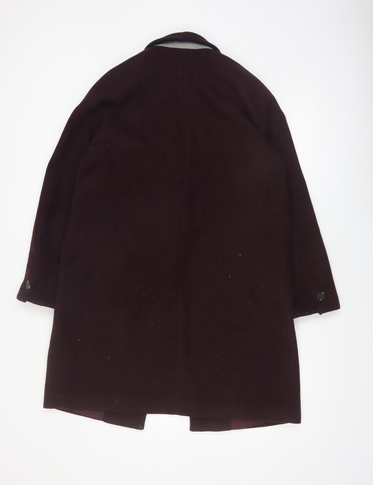 Topshop Women's Brown Wool Blend Mid-Length Coat UK 12