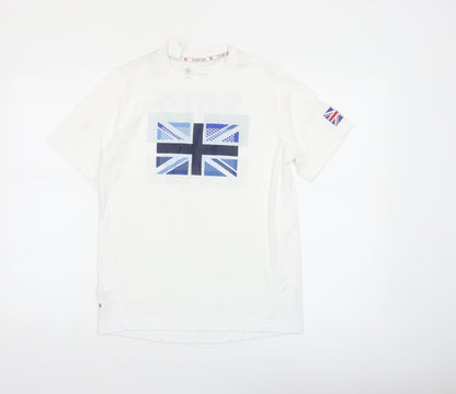 Team GB Boys White 13-14 Years Short Sleeve Sports T-Shirt