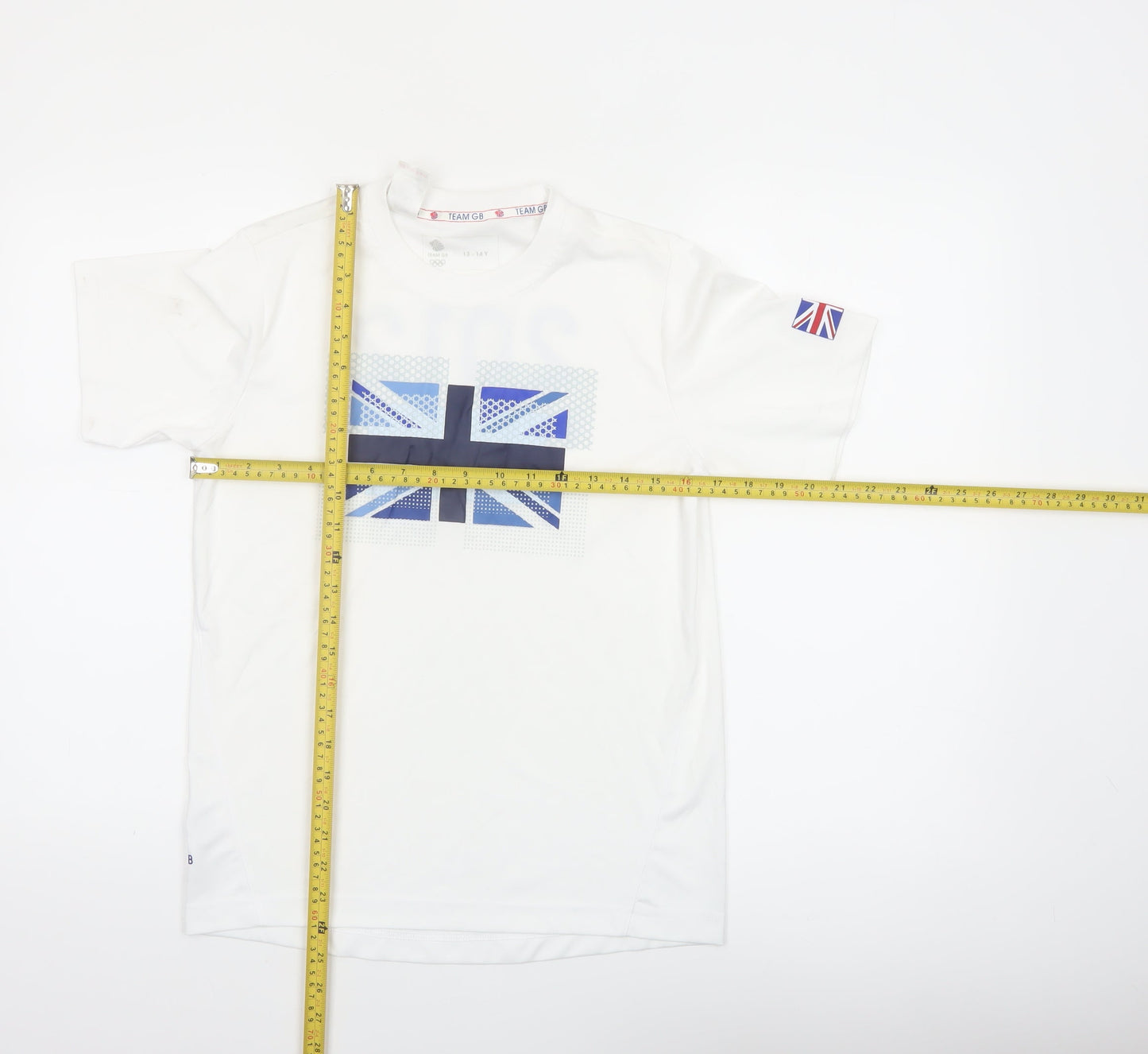 Team GB Boys White 13-14 Years Short Sleeve Sports T-Shirt
