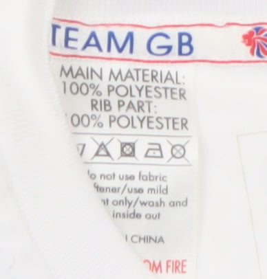 Team GB Boys White 13-14 Years Short Sleeve Sports T-Shirt