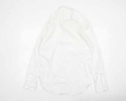 Boggi Milano Men's White Slim Fit Formal Dress Shirt 17.5in 44cm
