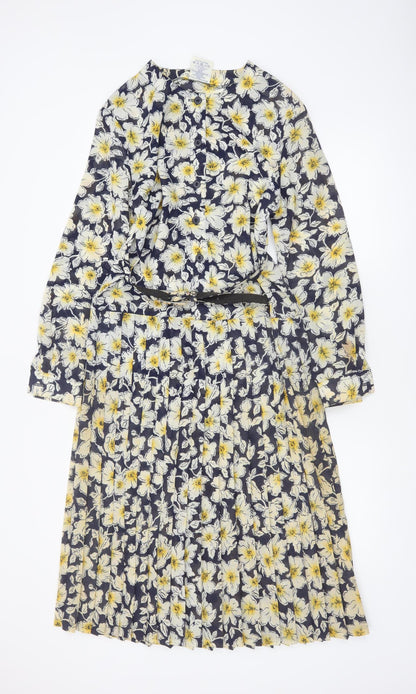 Eastex Women's Multicoloured Floral Midi A-Line Dress Size 10