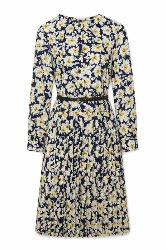 Eastex Women's Multicoloured Floral Midi A-Line Dress Size 10