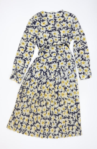 Eastex Women's Multicoloured Floral Midi A-Line Dress Size 10
