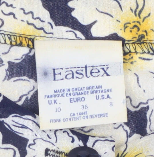 Eastex Women's Multicoloured Floral Midi A-Line Dress Size 10
