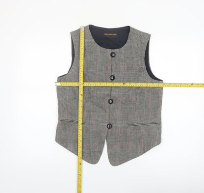 Giorgio Sant' Angelo Women's Grey Check Suit Waistcoat M Classic Fit