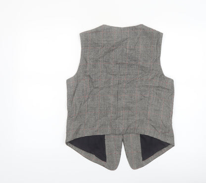 Giorgio Sant' Angelo Women's Grey Check Suit Waistcoat M Classic Fit