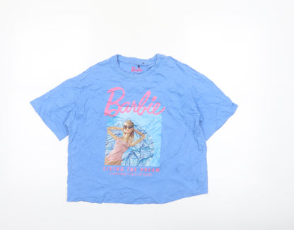 Marks and Spencer Girls Blue Barbie Graphic T-Shirt 12-13 Years