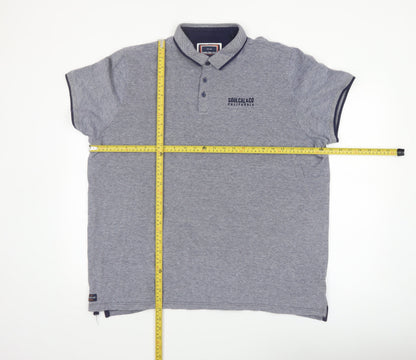 SoulCal & Co Men's Grey 3XL Cotton Short Sleeve Polo Shirt