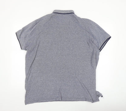 SoulCal & Co Men's Grey 3XL Cotton Short Sleeve Polo Shirt