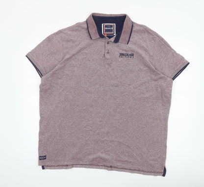 SoulCal & Co Men’s Purple 3XL Polo Shirt 100% Cotton Classic Fit