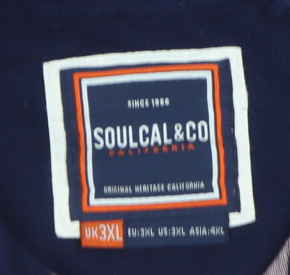 SoulCal & Co Men’s Purple 3XL Polo Shirt 100% Cotton Classic Fit