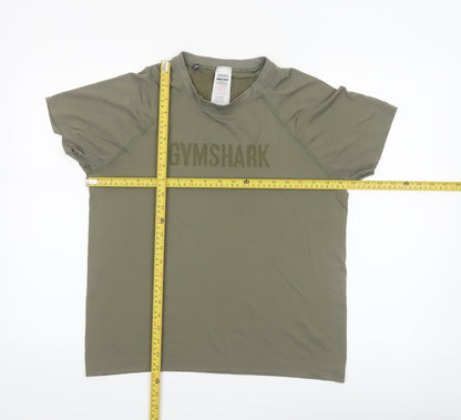 Gymshark Womens Green Athletic T-Shirt M Lightweight Activewear Top