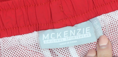 McKenzie Boys Red Swim Shorts 13-15 Years Elastic Waist Quick Dry