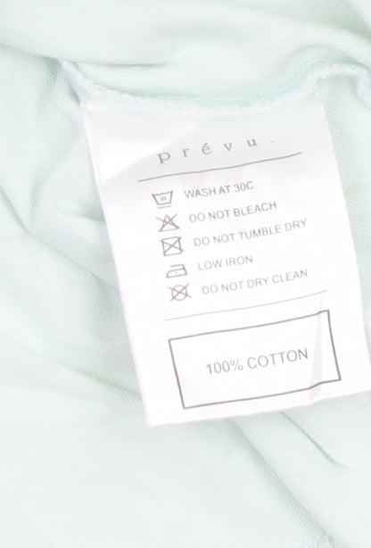 Prévu Men’s Mint Green Crew Neck Cotton Pocket T-Shirt Size L