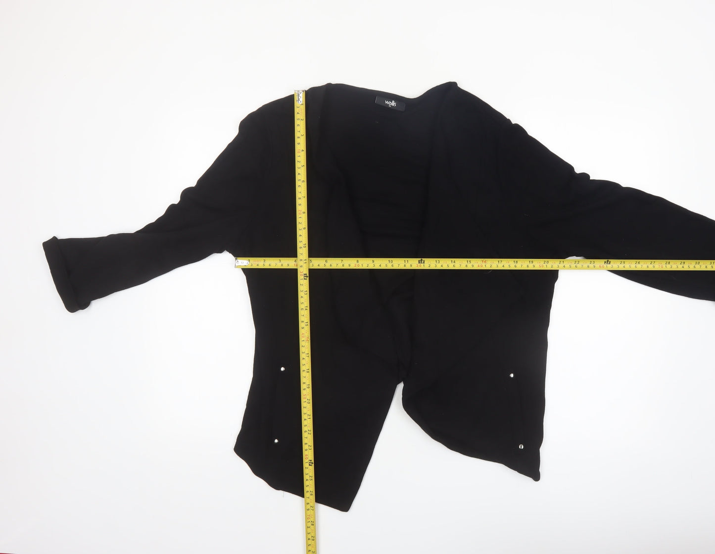 Wallis Women’s Black XL Open Jersey Jacket - Lightweight Workwear