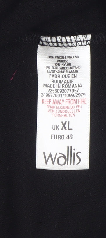 Wallis Women’s Black XL Open Jersey Jacket - Lightweight Workwear