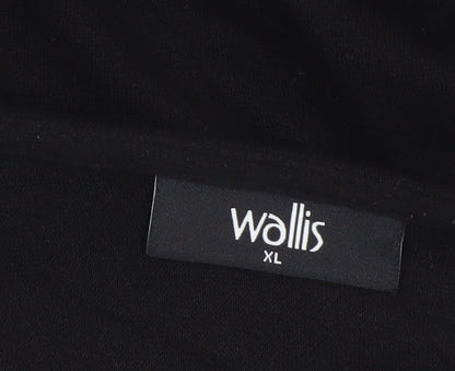 Wallis Women’s Black XL Open Jersey Jacket - Lightweight Workwear
