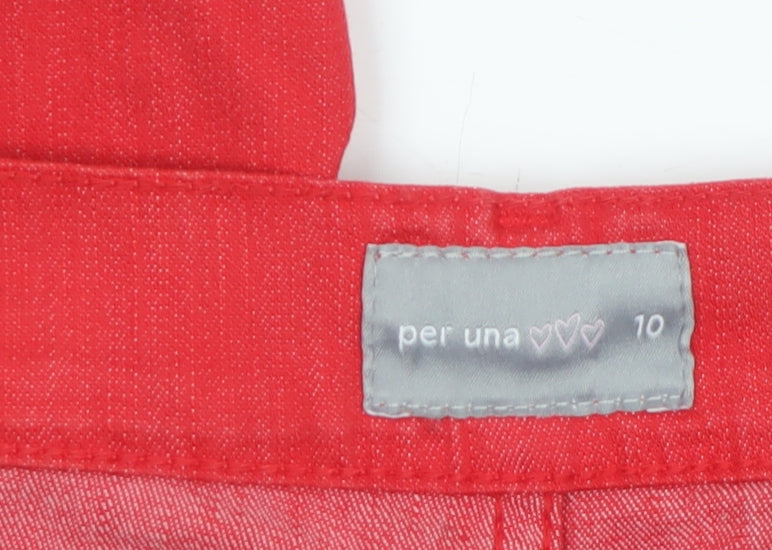 Marks and Spencer Per Una Red Straight Leg Women's Jeans Size 10