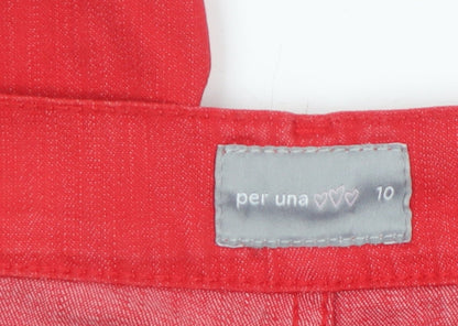 Marks and Spencer Per Una Red Straight Leg Women's Jeans Size 10