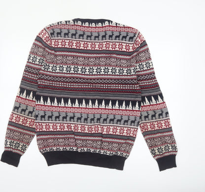 Next Men’s Multicoloured Fair Isle Christmas Cotton Jumper L