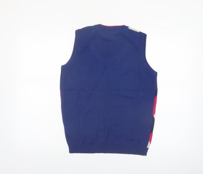 Glenmuir Women's Multicoloured Argyle Lambswool Knit Vest S