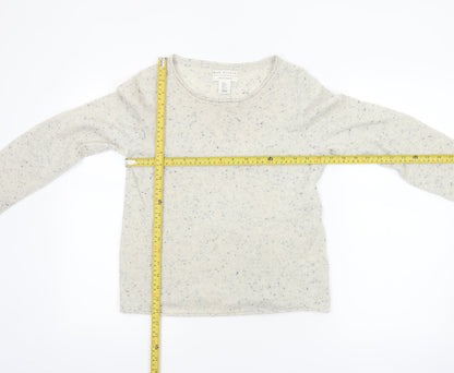 Max Studio Women's Ivory 100% Cashmere Long Sleeve Pullover Jumper Size S