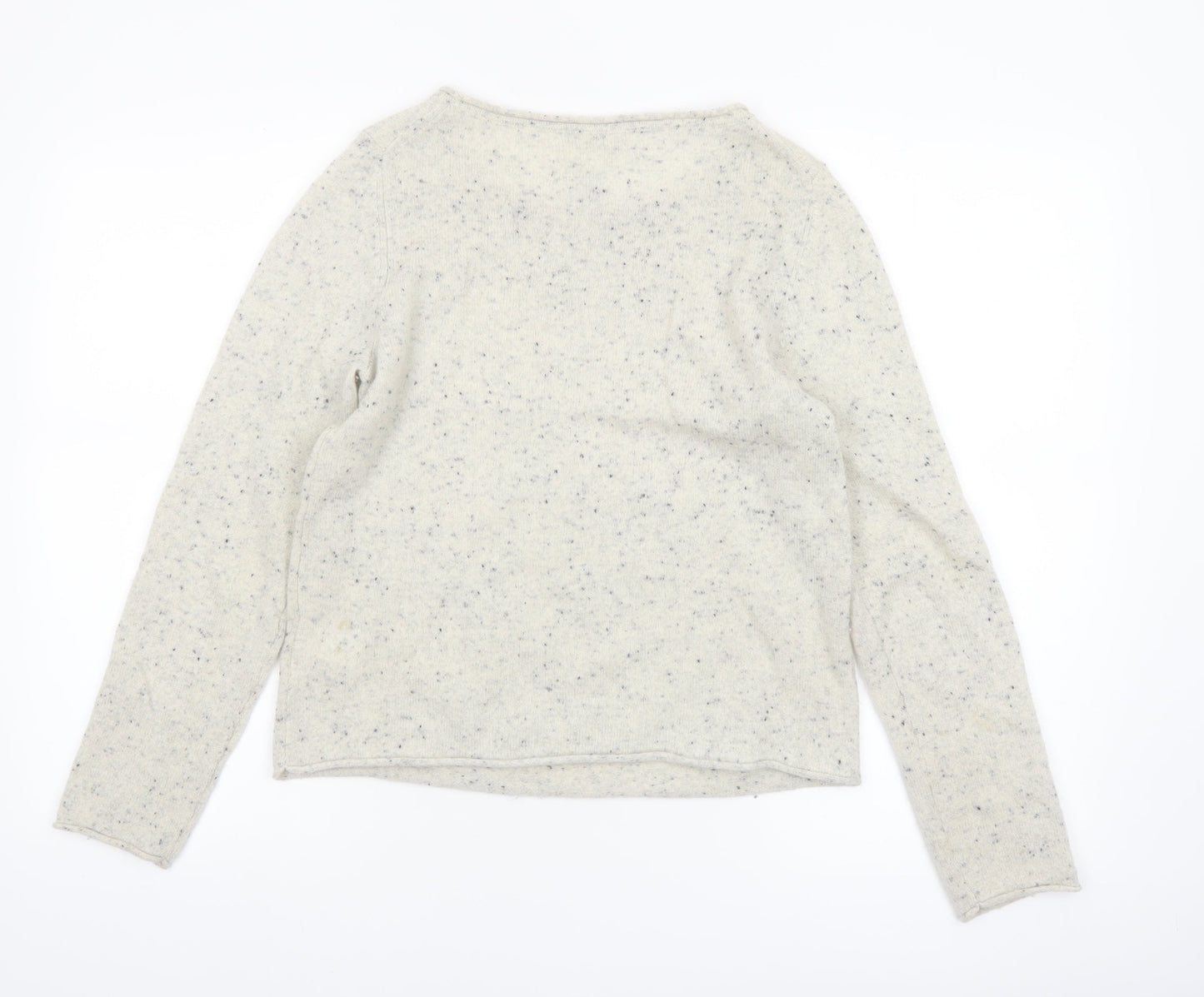 Max Studio Women's Ivory 100% Cashmere Long Sleeve Pullover Jumper Size S