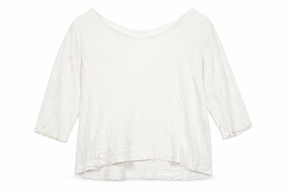 Whistles Women White Cotton 3/4 Sleeve Pullover Jumper UK 10