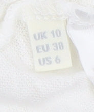 Whistles Women White Cotton 3/4 Sleeve Pullover Jumper UK 10