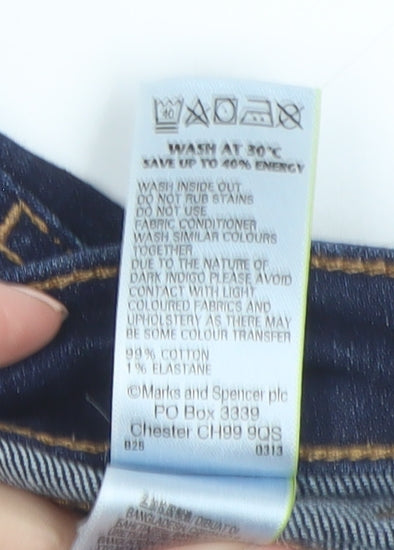 Marks and Spencer Women Blue Bootcut Jeans Size 14 Regular Fit