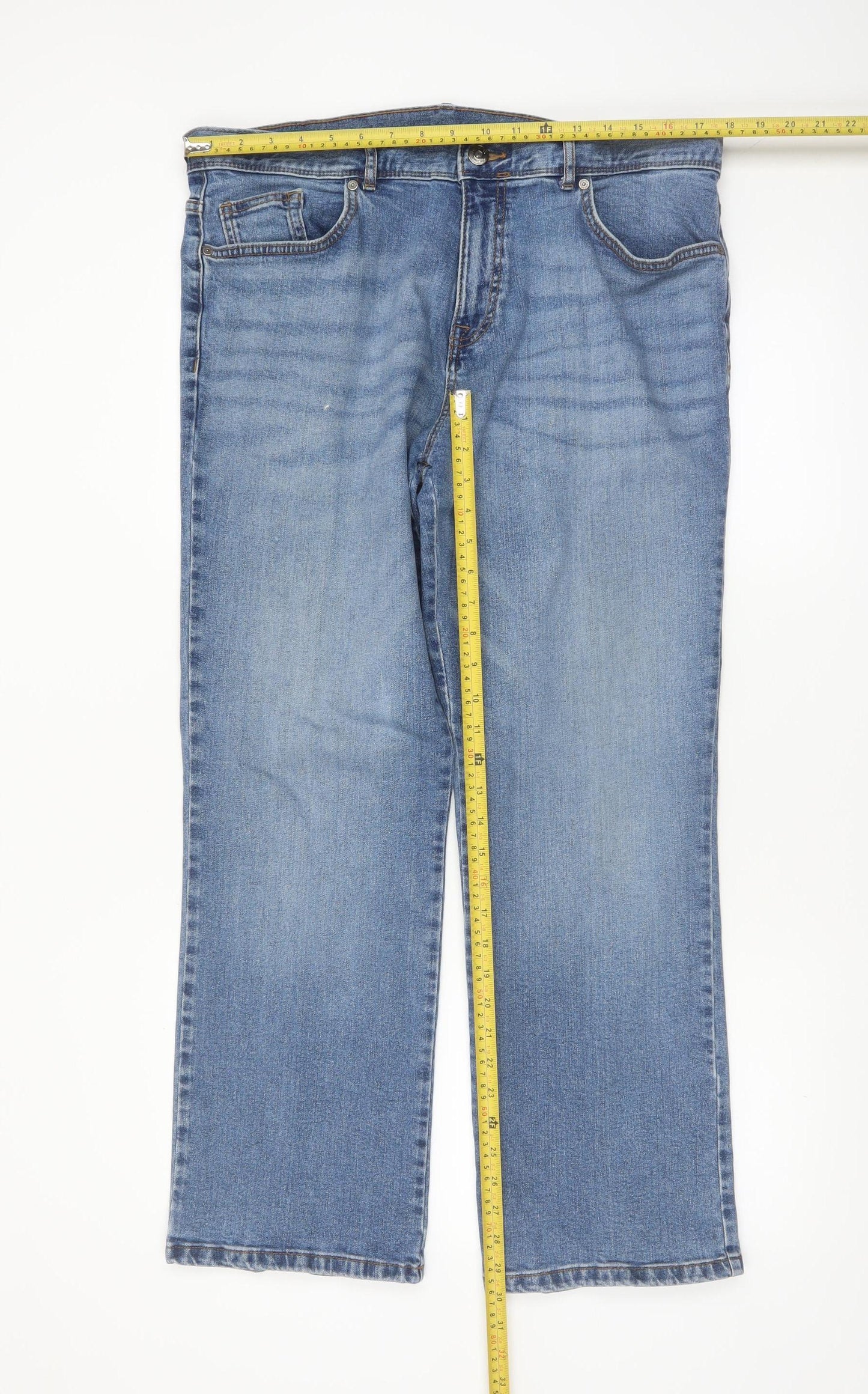 Denim By Tu Men's Blue Bootcut Jeans W36 L30 Classic Fit