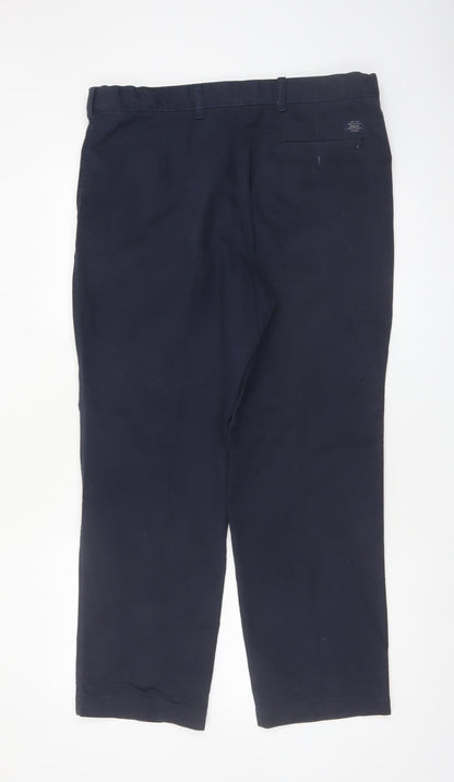Marks and Spencer Men's Blue Chino Trousers 36W 29L Regular Fit