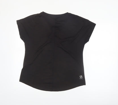 Dare 2B Womens Black Size 14 V-Neck Short Sleeve Active T-Shirt