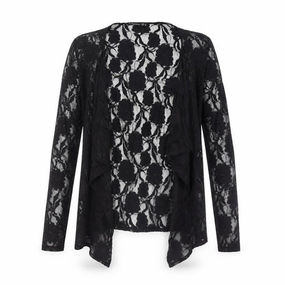 Atmosphere Women’s Black Lace Kimono Blouse Size 8 Long Sleeve