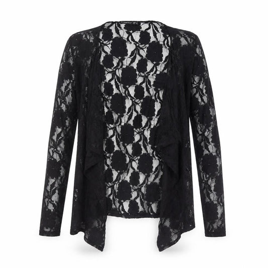 Atmosphere Women’s Black Lace Kimono Blouse Size 8 Long Sleeve