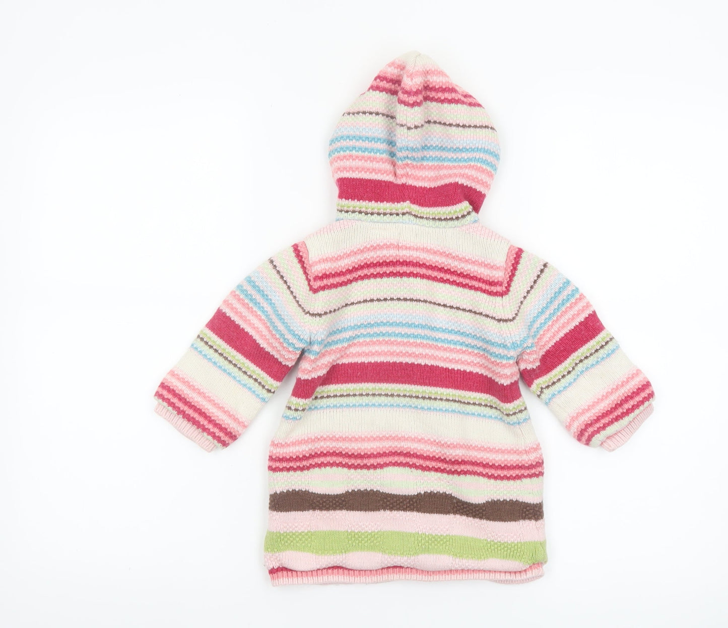 GAP Baby Multicoloured Striped Hooded Knit Cardigan 24 Months